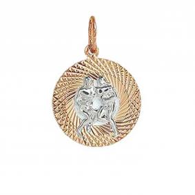 Золотая подвеска Знак зодиака Близнецы Karatov Т130631880 Т130631880 фото