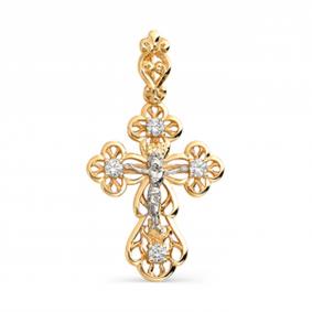 Золотая подвеска Karatov Т13206314 с фианитом Т13206314 фото