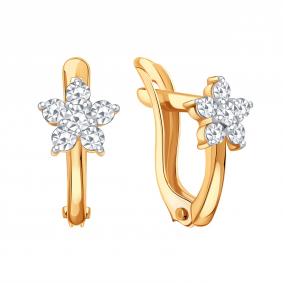 Золотые серьги Karatov Т14062В678 Т14062В678 фото