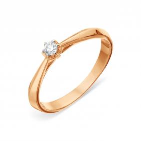 Золотое кольцо Karatov Т14101А151 с бриллиантом Т14101А151 фото