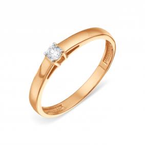 Золотое кольцо Karatov Т14101А431 с бриллиантом Т14101А431 фото