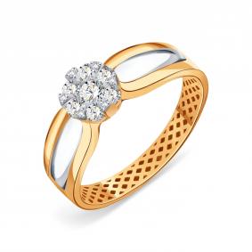 Золотое кольцо Karatov Т14101Б176 с бриллиантом Т14101Б176 фото