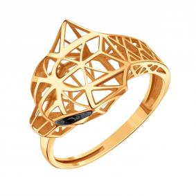 Золотое кольцо Karatov Т14101Б607 с чёрным бриллиантом Т14101Б607 фото