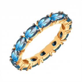 Золотое кольцо Karatov Т14101Д040-01 с Лондон топазом Т14101Д040-01 фото