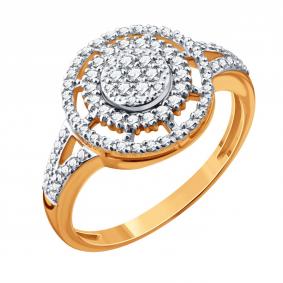 Золотое кольцо Karatov Т14101Д579 с бриллиантом Т14101Д579 фото