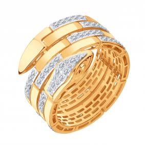 Золотое кольцо Karatov Т14101Д632 с бриллиантом Т14101Д632 фото