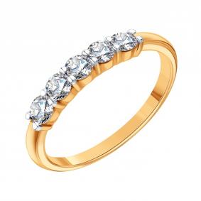 Золотое кольцо Karatov Т14101Д756 с бриллиантом Т14101Д756 фото