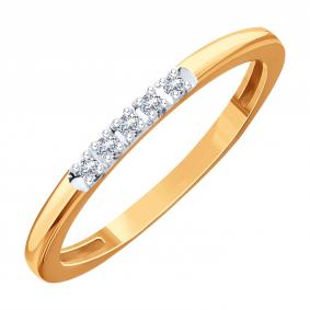 Золотое кольцо Karatov Т14101Д870 с бриллиантом Т14101Д870 фото