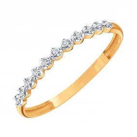 Золотое кольцо Karatov Т14101Д955 с бриллиантом Т14101Д955 фото