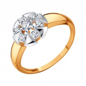 Золотое кольцо Karatov Т14101Д972 с бриллиантом Т14101Д972 фото