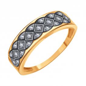 Золотое кольцо Karatov Т14101И010 с бриллиантом Т14101И010 фото