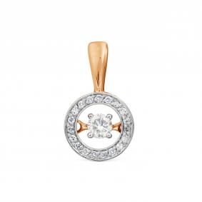 Золотая подвеска Karatov Т141034300 с бриллиантом Т141034300 фото