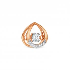 Золотая подвеска Karatov Т141034302 с бриллиантом Т141034302 фото