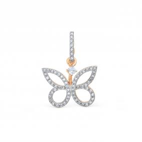 Золотая подвеска Karatov Т141035710 с бриллиантом Т141035710 фото