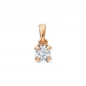 Золотая подвеска Karatov Т141035718 с бриллиантом Т141035718 фото