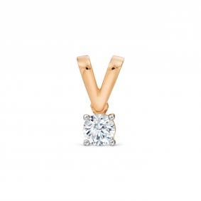 Золотая подвеска Karatov Т141035719 с бриллиантом Т141035719 фото