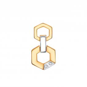 Золотая подвеска Karatov Т141036037 с бриллиантом Т141036037 фото
