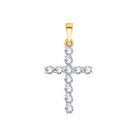 Золотая подвеска Karatov Т141036062 с бриллиантом Т141036062 фото