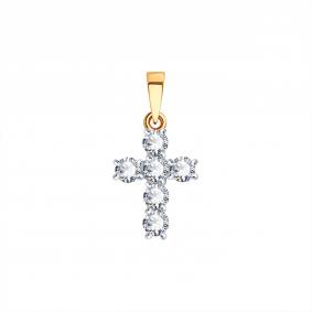 Золотая подвеска Karatov Т141036063 с бриллиантом Т141036063 фото