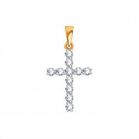 Золотая подвеска Karatov Т141036065 с бриллиантом Т141036065 фото