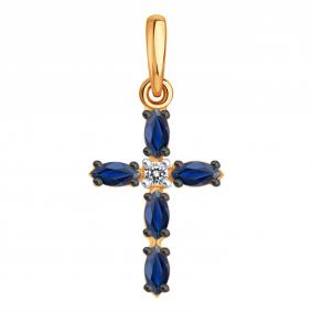 Золотая подвеска Karatov Т141036142 с бриллиантом и изумрудом Т141036142 фото