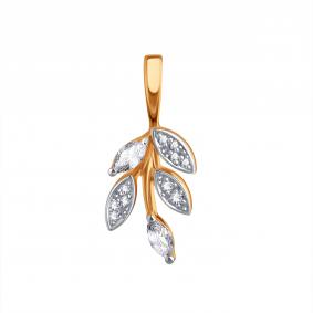 Золотая подвеска Karatov Т141036191 с бриллиантом Т141036191 фото