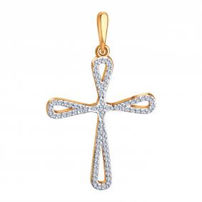 Золотая подвеска Karatov Т141036208 с бриллиантом Т141036208 фото