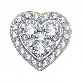 Золотая подвеска Karatov Т141036367 с бриллиантом Т141036367 фото