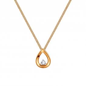 Золотая подвеска Karatov Т141036443 с бриллиантом Т141036443 фото