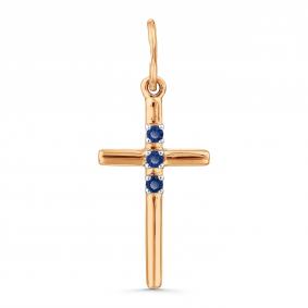 Золотая подвеска Karatov Т14106408-01 с сапфиром Т14106408-01 фото