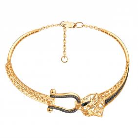 Золотой браслет Karatov Т141101116-01 с бриллиантом Т141101116-01 фото