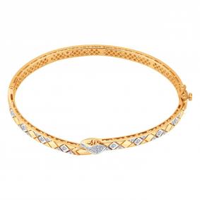 Золотой браслет Символ года Змея Karatov с бриллиантом Т141101445 Т141101445 фото