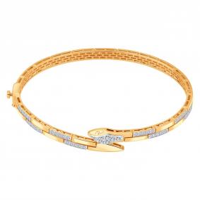 Золотой браслет Символ года Змея Karatov с бриллиантом Т141101446 Т141101446 фото