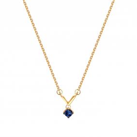 Золотое колье Karatov Т141111068 с сапфиром Т141111068 фото