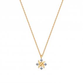 Золотое колье Karatov Т141111107-01 с бриллиантом Т141111107-01 фото