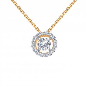 Золотое колье Karatov Т141112155-К с бриллиантом Т141112155-К фото