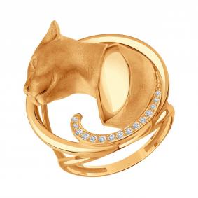 Золотое кольцо Karatov Т14151Б915-1 с бриллиантом Т14151Б915-1 фото