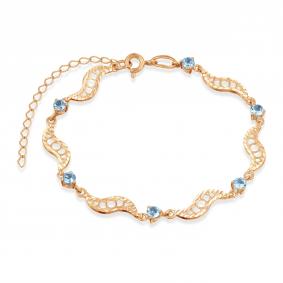 Золотой браслет Karatov Т14160593 с топазом Т14160593 фото