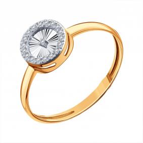 Золотое кольцо Karatov Т14161Д237 с бриллиантом Т14161Д237 фото