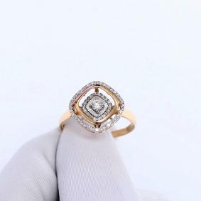 Золотое кольцо Karatov с танцующим бриллиантом Т14161Д665 Т14161Д665 фото