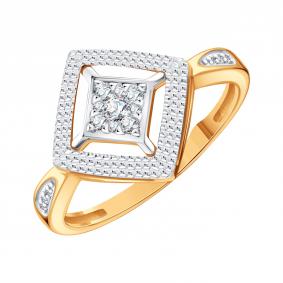 Золотое кольцо Karatov Т14161Д975 с бриллиантом Т14161Д975 фото