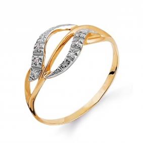 Золотое кольцо Karatov Т142013089 с фианитом Т142013089 фото