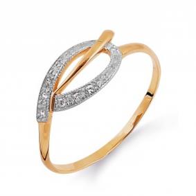 Золотое кольцо Karatov Т142013093 с фианитом Т142013093 фото