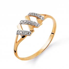 Золотое кольцо Karatov Т142014206 с фианитом Т142014206 фото