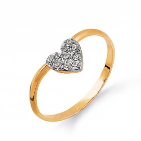 Золотое кольцо Karatov Т142014304 с фианитом Т142014304 фото