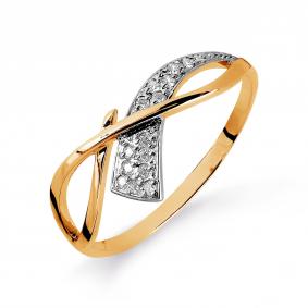Золотое кольцо Karatov Т142015136 с фианитом Т142015136 фото