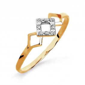 Золотое кольцо Karatov Т142015463 с фианитом Т142015463 фото