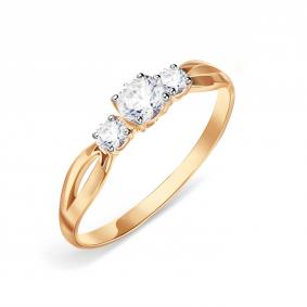 Золотое кольцо Karatov Т142015601 с фианитом Т142015601 фото