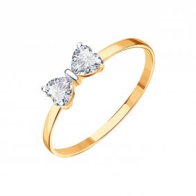 Золотое кольцо Karatov Т142017242 с фианитом Т142017242 фото