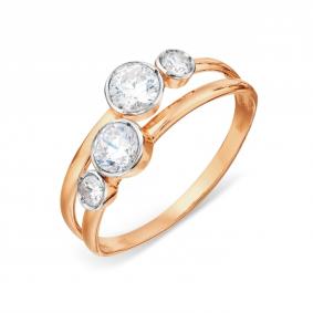 Золотое кольцо Karatov Т142018099 с фианитом Т142018099 фото